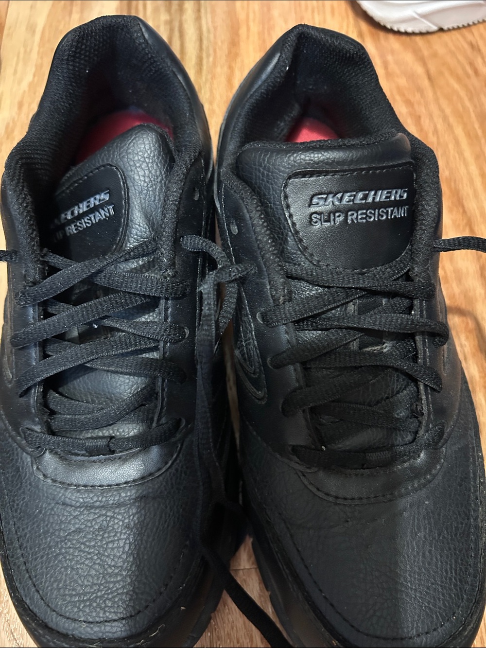 Skechers women's Black Slip-Resistant Athletic Work Shoes